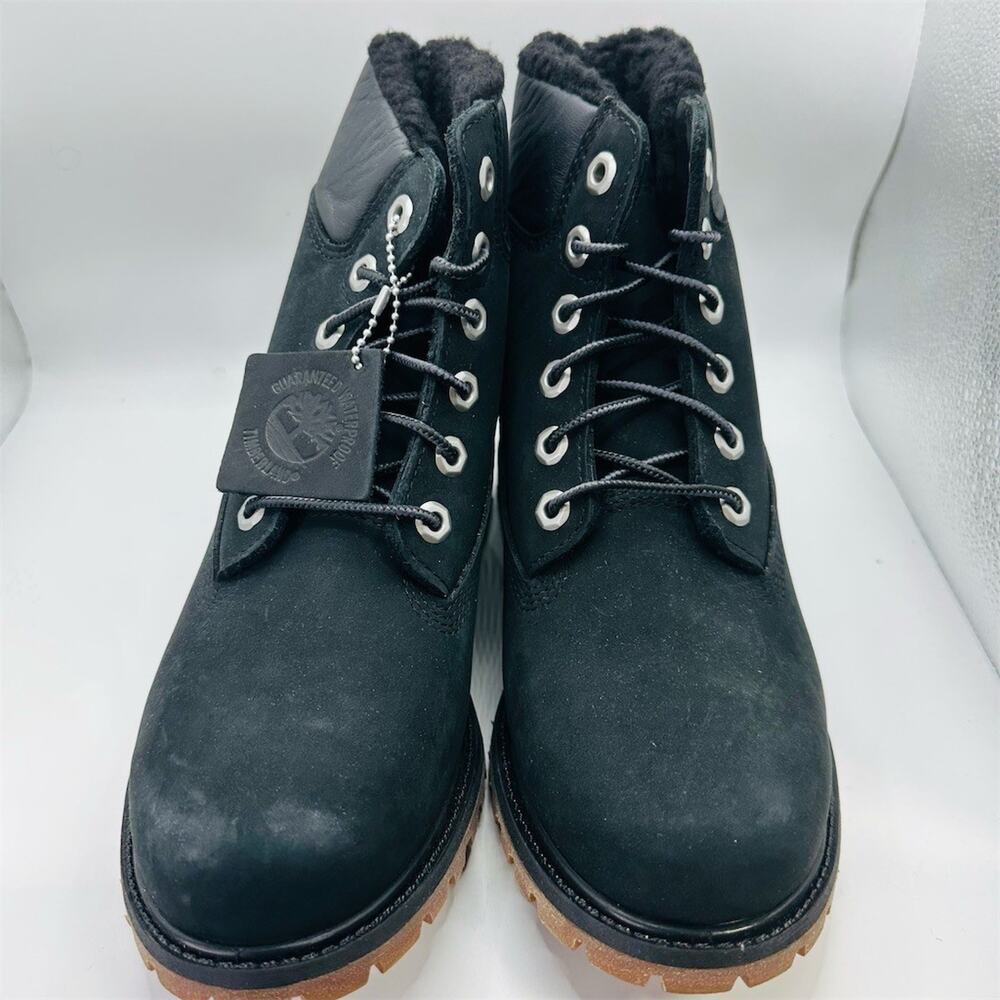 Timberland Premium 6-Inch Waterproof Warm Lined Boots | Women's 7.5 Black | New - Picture 4 of 9